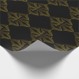 bloemblad met gouden lijn cadeaupapier