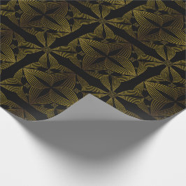 bloemblad met gouden lijn cadeaupapier