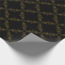 bloemblad met gouden lijn cadeaupapier