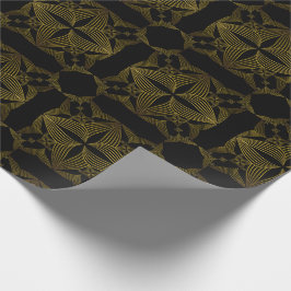 bloemblad met gouden lijn cadeaupapier