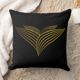 bloemblad met gouden lijn kussen