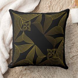 bloemblad met gouden lijn kussen