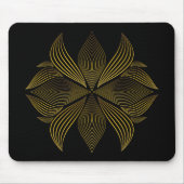 bloemblad met gouden lijn muismat (Voorkant)