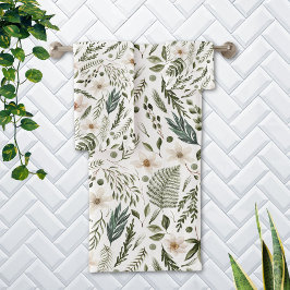 Bloemblad Waterverf Naadloos bloemenpatroon Bad Handdoek