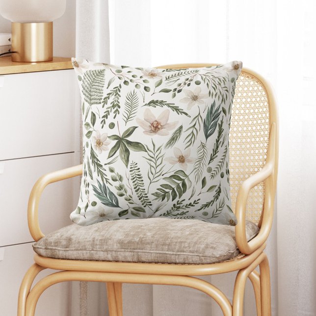 Bloemblad Waterverf Naadloos bloemenpatroon Buitenkussen (In situIn situ)