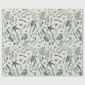 Bloemblad Waterverf Naadloos bloemenpatroon Cadeaupapier (Vlak)