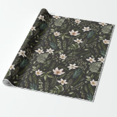 Bloemblad Waterverf Naadloos bloemenpatroon Cadeaupapier (Uitgerold)