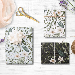 Bloemblad Waterverf Naadloos bloemenpatroon Inpakpapier Vel