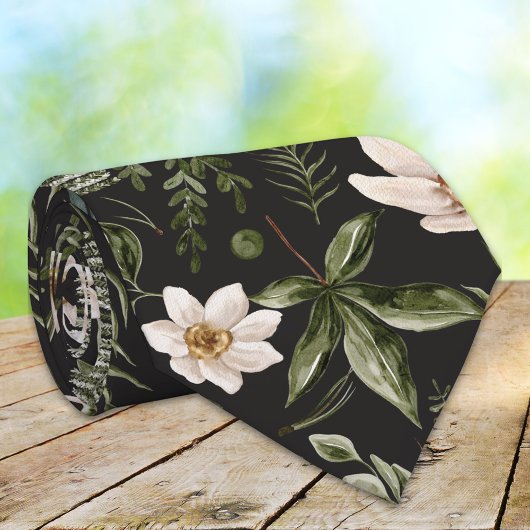 Bloemblad Waterverf Naadloos bloemenpatroon Stropdas