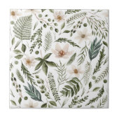 Bloemblad Waterverf Naadloos bloemenpatroon Tegeltje (Voorkant)