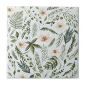 Bloemblad Waterverf Naadloos bloemenpatroon Tegeltje (Voorkant)