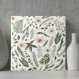 Bloemblad Waterverf Naadloos bloemenpatroon Tegeltje