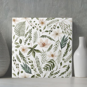 Bloemblad Waterverf Naadloos bloemenpatroon Tegeltje