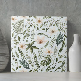 Bloemblad Waterverf Naadloos bloemenpatroon Tegeltje