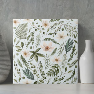 Bloemblad Waterverf Naadloos bloemenpatroon Tegeltje