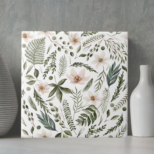 Bloemblad Waterverf Naadloos bloemenpatroon Tegeltje