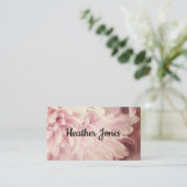 bloembladen delicaat bleek roze fotokunst visitekaartje (Staand voorkant)