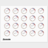 Bloembladen Ronde Sticker (Vel)