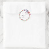 Bloembladen Ronde Sticker (Tas)