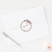 Bloembladen Ronde Sticker (Envelop)