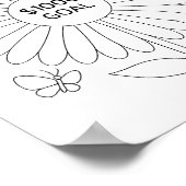 Bloembladeren $1000 Besparingen Challenge Tracker Poster (Hoek)