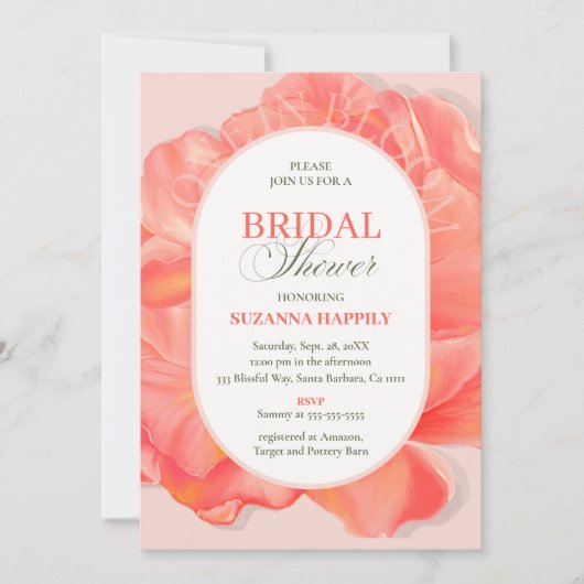 Bloembladeren Bloemenboog Vrijgezellenfeest Roze U Kaart (Voorkant)