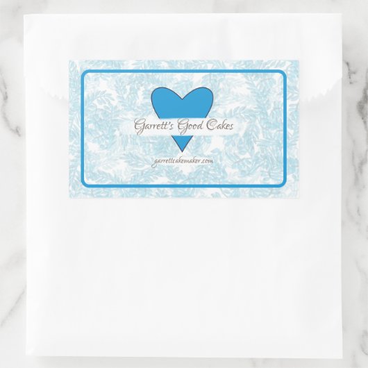 Bloembladeren en harten rechthoekige sticker (Tas)