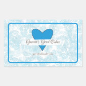 Bloembladeren en harten rechthoekige sticker (Voorkant)