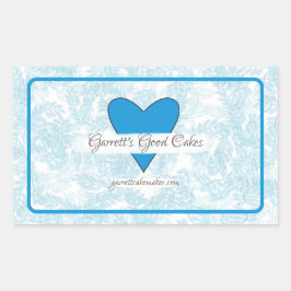 Bloembladeren en harten rechthoekige sticker