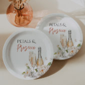 Bloembladeren en Prosecco Blush Pink Vrijgezellenf Papieren Bordje