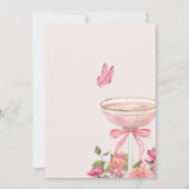 Bloembladeren en Prosecco Floral Arch Vrijgezellen Kaart (Achterkant)