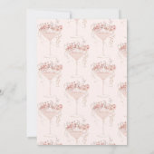 Bloembladeren en Prosecco Roze Wildflowers Vrijgez Kaart (Achterkant)