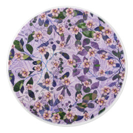 Bloembladeren & Poëzie - Natuur Geïnspireerde Bloe Keramische Knop