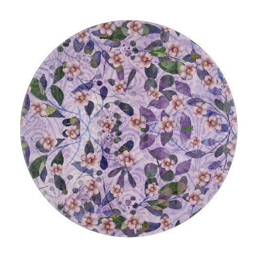 Bloembladeren & Poëzie - Natuur Geïnspireerde Bloe Snijplank (Voorkant)