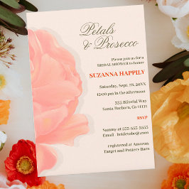 Bloembladeren & Prosecco Bloemen Blush Roze Vrijge Kaart