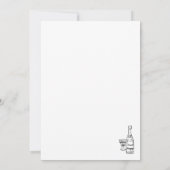 Bloembladeren & Prosecco Whimsical Floral Vrijgeze Kaart (Achterkant)