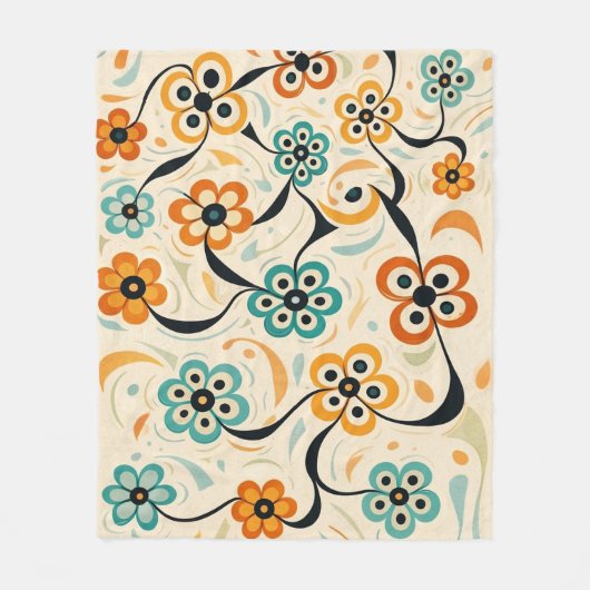 Bloembladpad Fleece Deken (Voorkant)