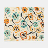 Bloembladpad Fleece Deken (Voorkant (Horizontaal))
