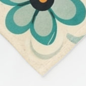 Bloembladpad Fleece Deken (Hoek)