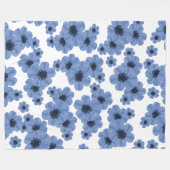 Bloemblauw 60x80 fleece deken (Voorkant (Horizontaal))
