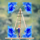 Bloemblauw acryl vrijgezellenfeest teken acryl bord (Neutraal)