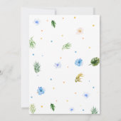 Bloemblauw ananas Baby shower Kaart (Achterkant)