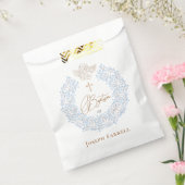 Bloemblauw Baby Angel Cross Doop Bedankzakje (Gezegeld)