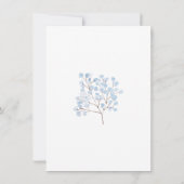 Bloemblauw Baby Angel Cross Doop Kaart (Achterkant)