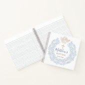 Bloemblauw Baby Angel Cross Doop Notitieboek (Binnen)