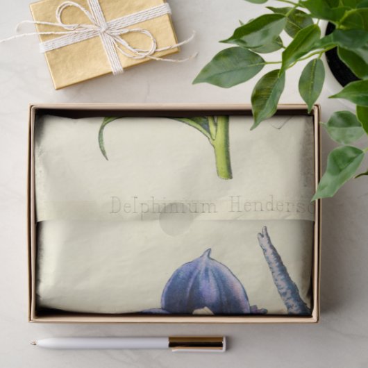 Bloemblauw Bloemen Ephemera Decoupage Tis Tissuepapier (Geschenk)