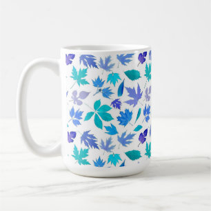Bloemblauw Bloemen Patroon Design-36566 Koffiemok