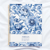 Bloemblauw Chinoiserie Bloem Custom Bruidsmeisje Planner