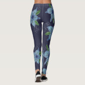 Bloemblauw Denim Gekleurde Sterren Leggings (Achterkant)