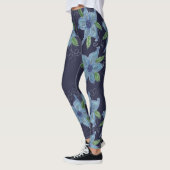 Bloemblauw Denim Gekleurde Sterren Leggings (Links)
